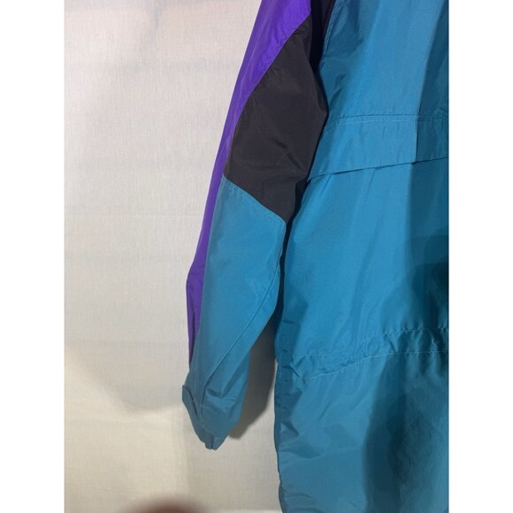Vintage Columbia Bugaboo Ski Jacket Woman XL Teal Purple 90s Colorblock Gizzmo - Picture 13 of 16